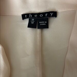 Theory Off-White Silk Blouse